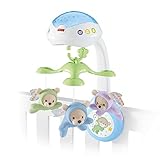 Fisher-Price 3-in-1-Traumbärchen-Mobile, Mobile für Babybett, Elektrisches Mobile mit Licht,...